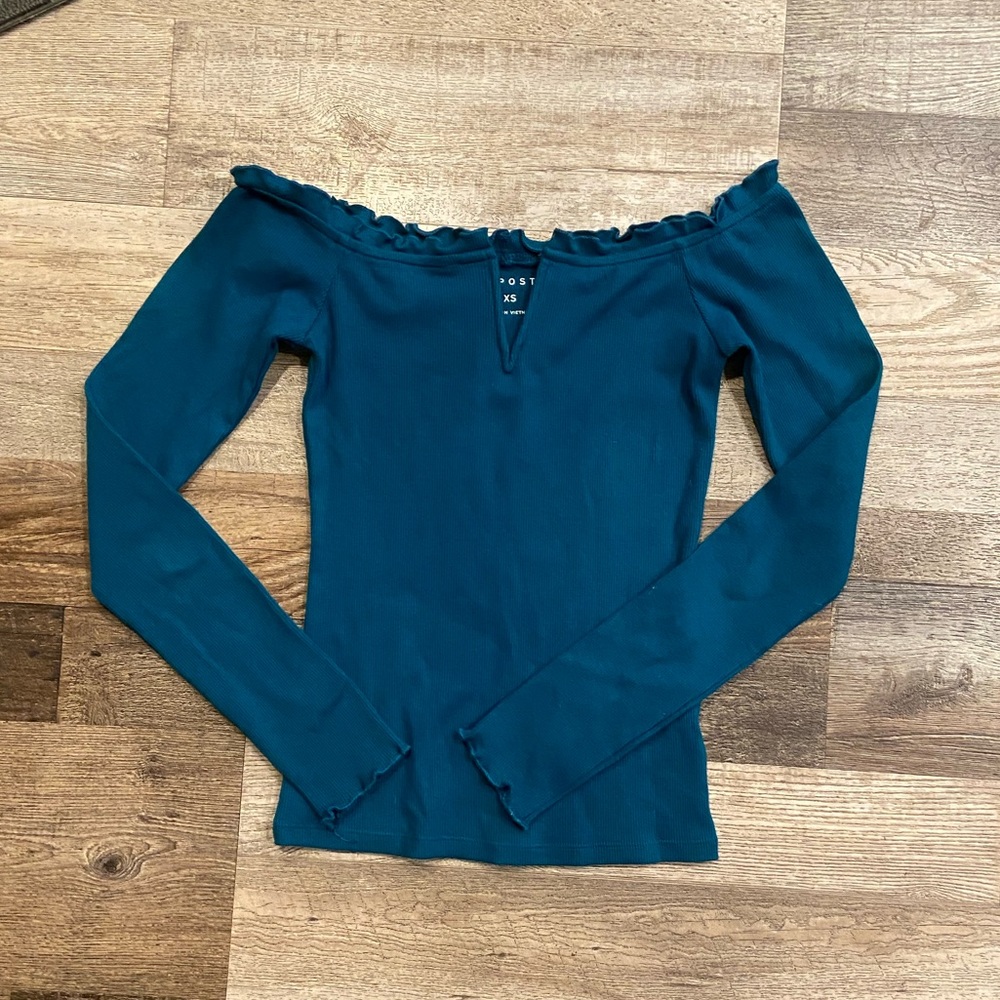 Aeropostale Blue V Detail Top - Picture 1 of 2